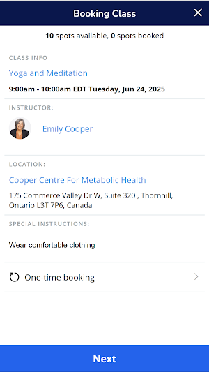 Cooper Metabolic Health Screenshot 2