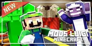 Luigi Mario Mod Minecraft MCPE Screenshot 0