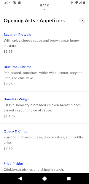 Blue Rock Pizza & Tap Screenshot 2