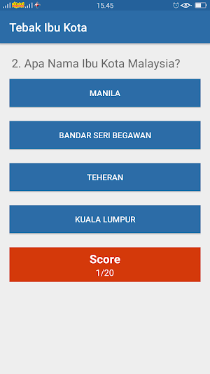 Tebak Ibu Kota Screenshot 1