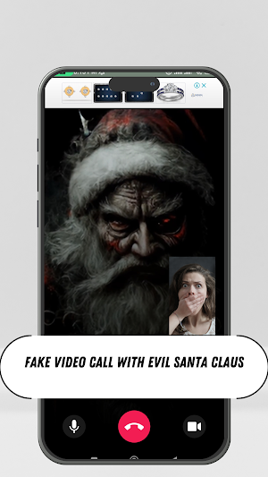 evil santa claus video call Screenshot 0