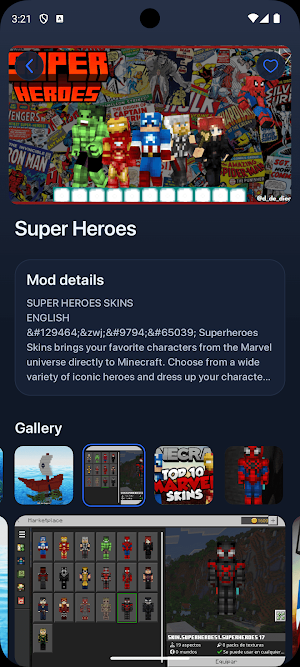 Superheroes mod Minecraft PE Screenshot 0