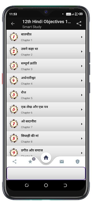 12th Hindi Objective 100 Marks Screenshot 0
