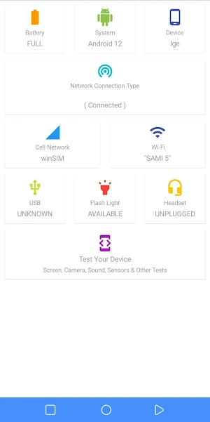 Mobile test hardware Screenshot 0
