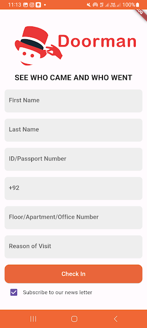 Doorman Security System - Demo Screenshot 3