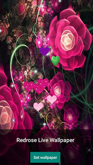 Red Rose 3d Live Wallpaper Screenshot 0