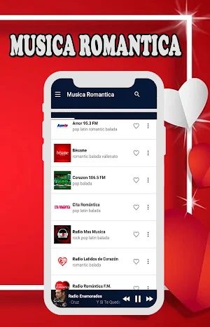Musica Romantica en Español Gratis Screenshot 0