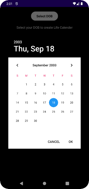 Life Calender Screenshot 1