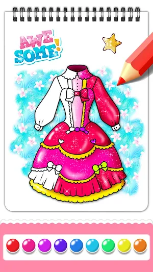Dress Coloring Book For Girls Screenshot 3
