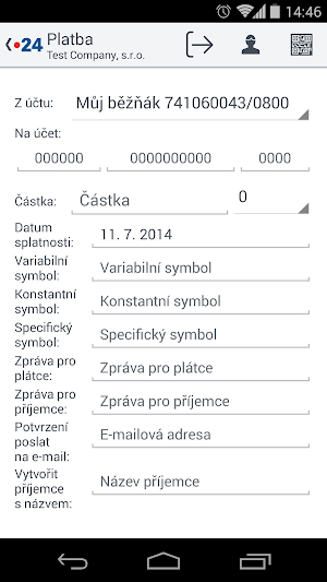 BUSINESS 24 Mobilní banka Screenshot 2