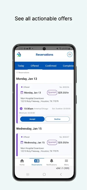 AMN Interpreter Scheduler Screenshot 2