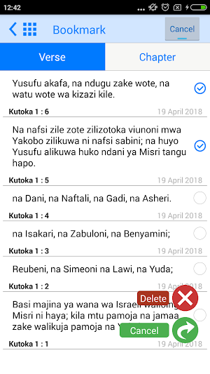 Swahili Bible Offline Screenshot 1