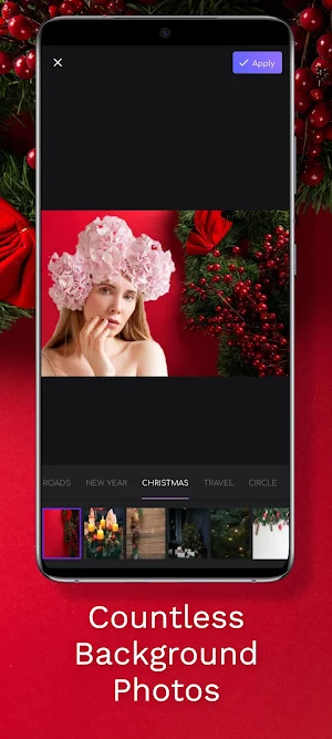 Christmas Background Editor Screenshot 1
