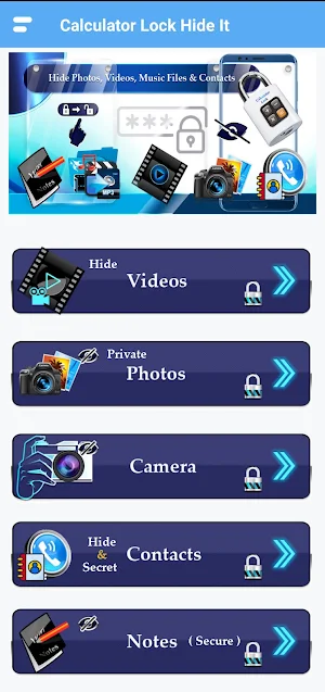 Hide It Photos, Videos Contact Screenshot 2