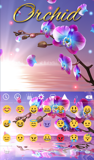 Orchid Animated Keyboard + Live Wallpaper Screenshot 3
