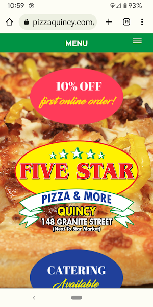 Five Star Pizza Screenshot 2