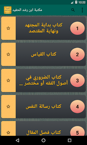 مكتبة كتب ابن رشد الحفيد | 12 كتاب بدون نت Screenshot 1