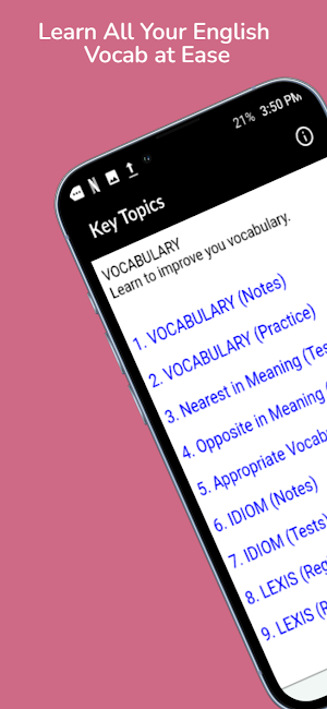 Key Topics (Wassce) Screenshot 2