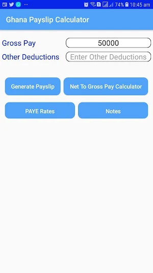Ghana Payslip Calculator Screenshot 0