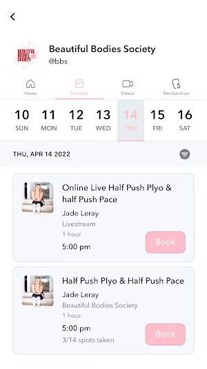 Beautiful Bodies Society App Screenshot 2