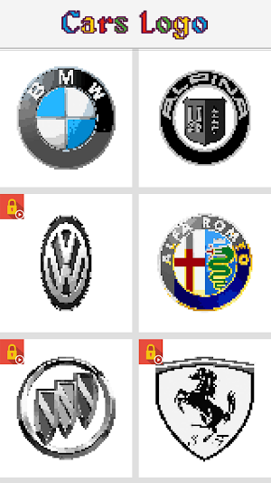 Cars Logo Color By Numbers-Pixel Art Coloring Screenshot 1