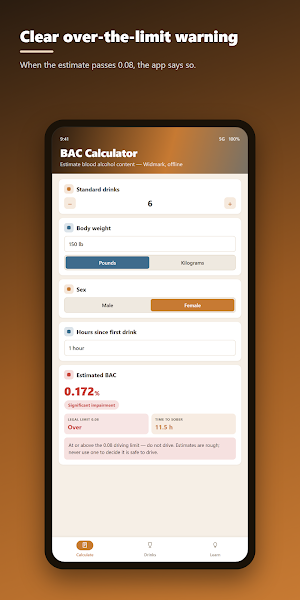 BAC Calculator Screenshot 1