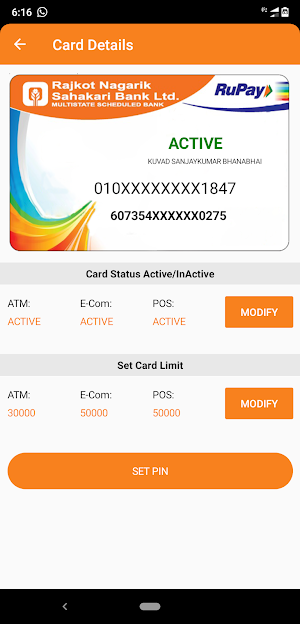 RNSB Card Control Screenshot 2