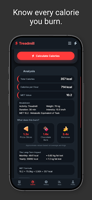 Treadmill Calculator Screenshot 1