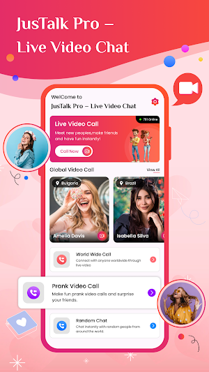 JusTalk Pro – Live Video Chat Screenshot 0