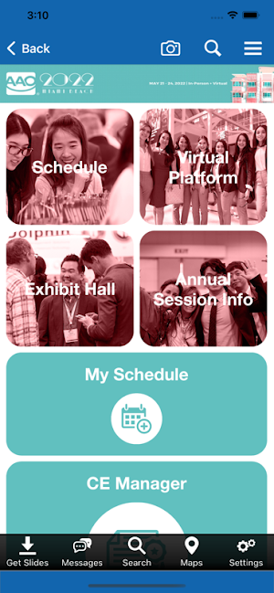AAO Meetings Screenshot 2