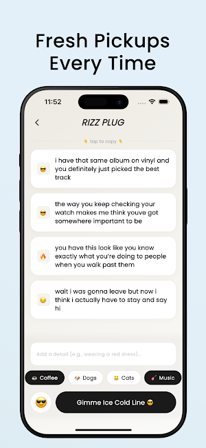 Rizz Plug: AI Pickup Lines Screenshot 3