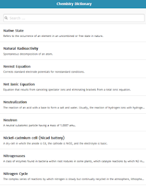Chemistry Dictionary Screenshot 1