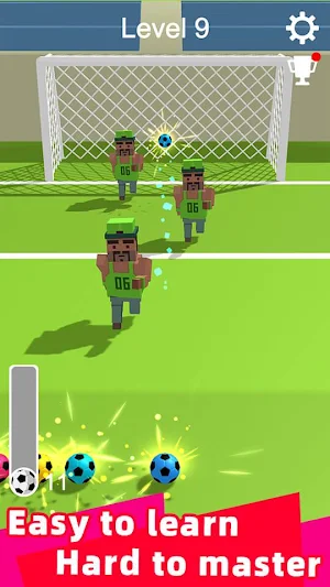 Straight Strike - 3D soccer shot game Screenshot 1