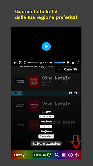 Lazzy Pro | Tv italiana Live Screenshot 2