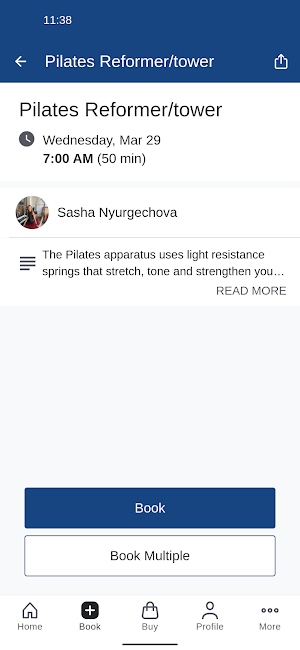 Spencer Pilates Arts Screenshot 2
