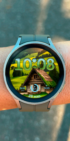 DIGI Hillside Cabin Watch face Screenshot 3
