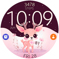 Cute Deer digital watch face