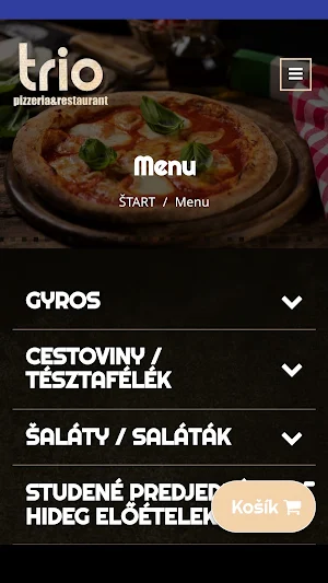 Trio pizzeria - Vásárut Trio screenshot 3