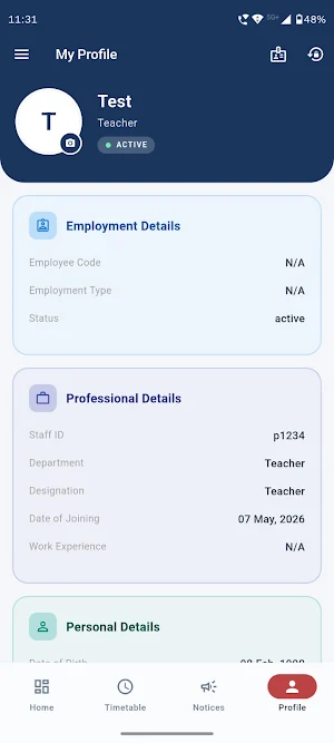 Prerana Public School Staff Screenshot 3