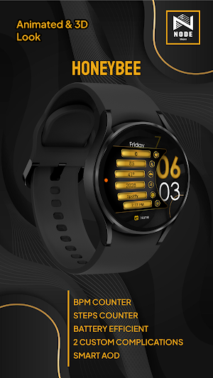 HoneyBee Watch Face Nodeshaper Screenshot 1