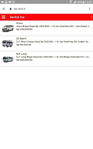 Bali Rent Car Screenshot 3