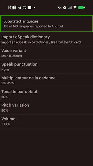 eSpeak NG Screenshot 1