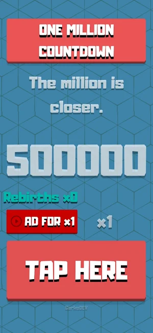 One Million Countdown - Tapper Screenshot 1