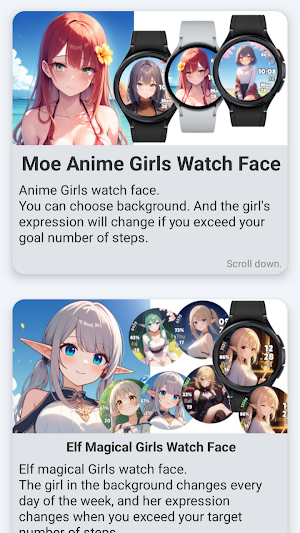 Moe Anime Girls Watch Face Screenshot 0
