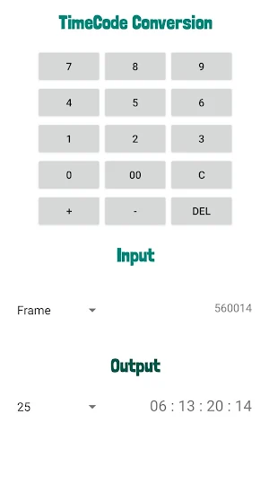 Time Code Conversion Screenshot 1