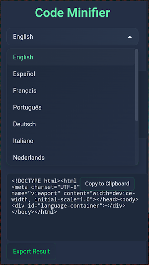Code Minifier Screenshot 3