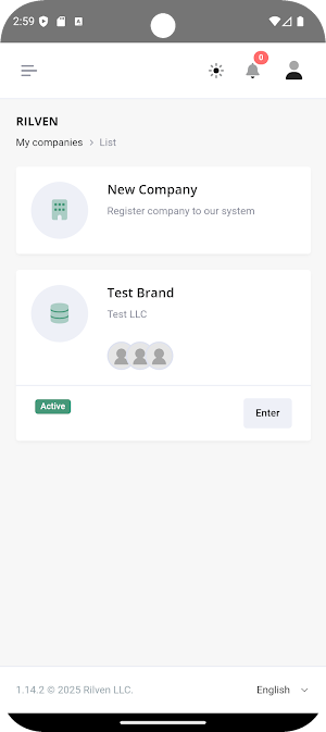 Rilven ERP Screenshot 2