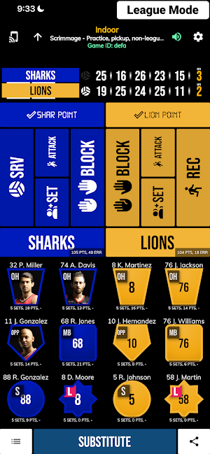 BT Volleyball Stats Screenshot 0