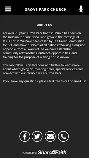 GROVE PARK CHURCH Screenshot 3