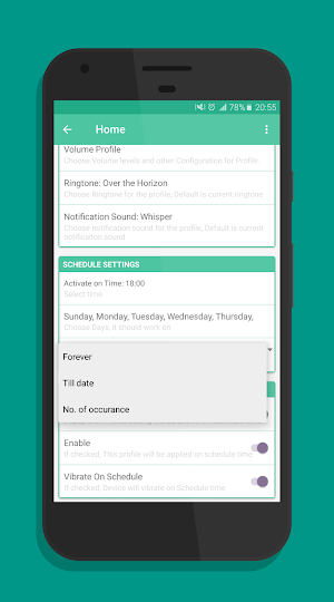Volume Scheduler Screenshot 2